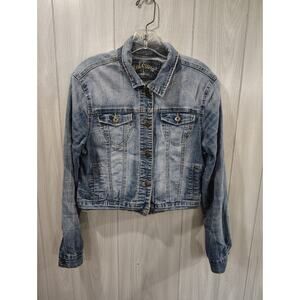 Red Camel Women’s Blue Jean Denim Jacket Size L 90s Retro Western